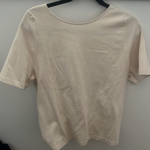 Sezane, Medium, short sleeved cream shirt - Picture 2 of 4